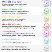 LED Facial Light Therapy Mask and Neck 6 LED Facial Light Therapy Mask and Neck